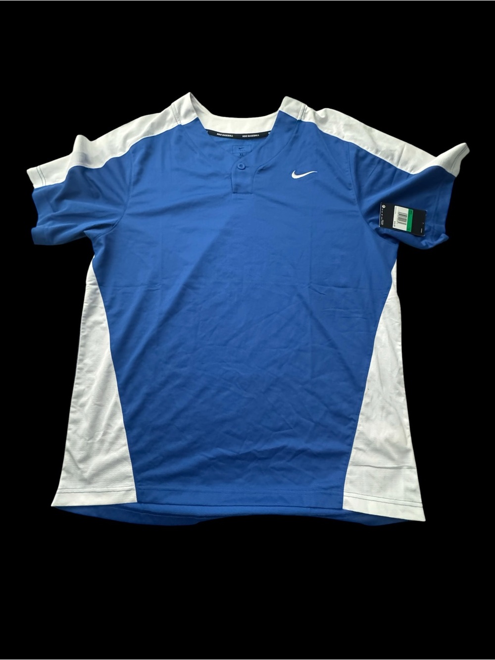 Nike Men’s Blue & White baseball training jersey XL 25” pit-pit